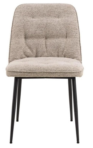 Jídelní židle Brooke Actona čalouněná béžová prošívaná moderní s černými nohami