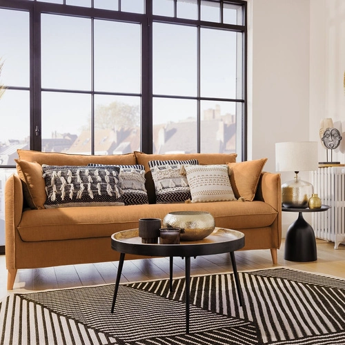 Noční lampička do ložnice Kais Atmosphera moderní zlatá s kovovým stínidlem 52 cm