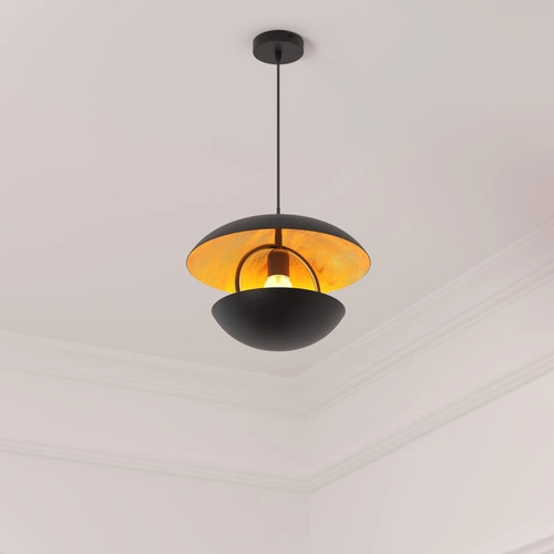 Závěsné svítidlo Estee černé kovové industriální nad jídelní stůl a do obýváku Atmosphera