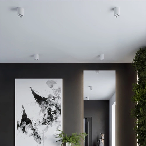 Stropní LED svítidlo ZOE bílý minimalistický do obýváku a kuchyně hliník 4x9W