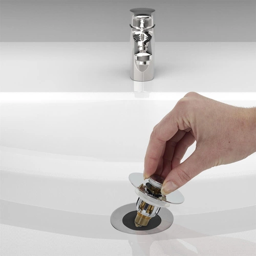 Univerzální zátka do dřezu Intesi 6 cm chromovaný kov do kuchyně a koupelny moderní