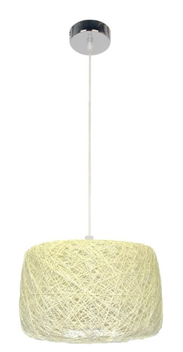 Závěsné svítidlo Panda 35 krémové moderní textilní, výškově nastavitelné do obýváku a jídelny