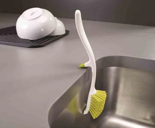 JJ - Kartáček na nádobí EDGE, bílý a zelený