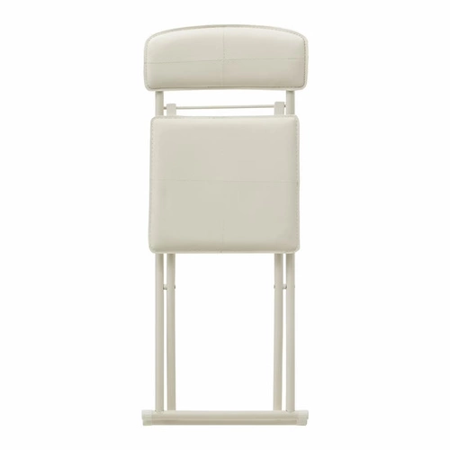 Skládací kovová židle bílá do kuchyně 5five simply smart klasická s opěrkou