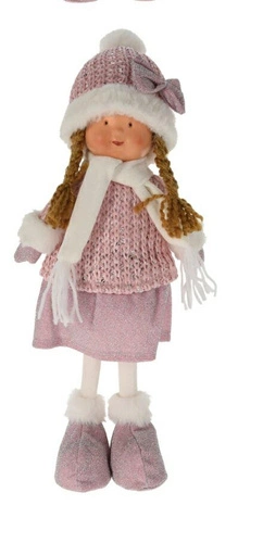 Figurka dívky 38cm růžová