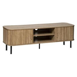 TV stolek Colva 140 cm moderní do obýváku dřevěný na černých nohách Atmosphera