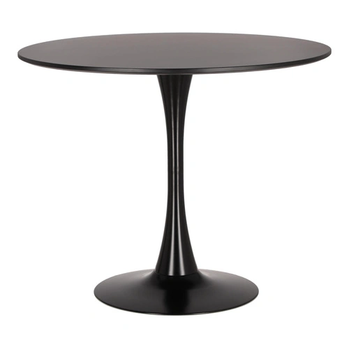 Kulatý jídelní stůl 90 cm Simplet Skinny Black černý moderní na jedné noze do jídelny a kuchyně