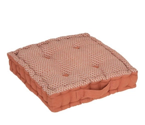 Zahradní polštář na židli Shipy čtvercový prošívaný terakota béžový Atmosphera 40x40