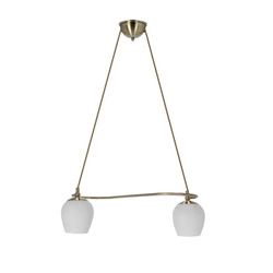 Závěsné svítidlo Serano moderní skleněné patina dvousvětelné do obýváku a jídelny