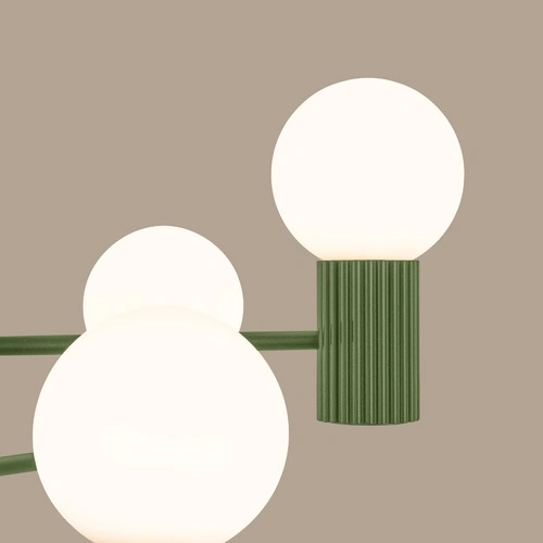 Moderní lustr HALO 6 olivový do obýváku a jídelny kovové stropní svítidlo