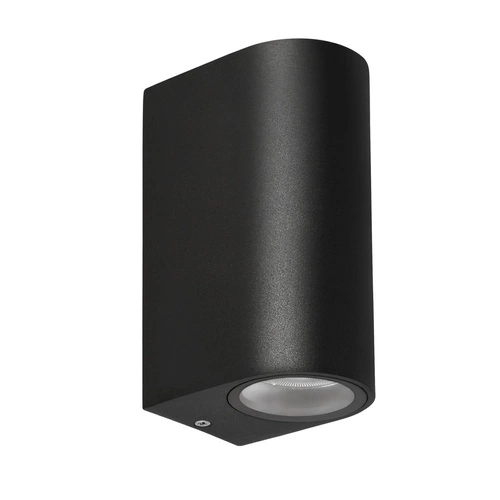 sk.Venkovní nástěnné svítidlo Lobelia o odowa elevation zaoblené 9,4x15cm černé 2x35W GU10 IP44