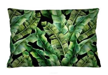 Dekorační sametový polštář Black Palms antialergický do obýváku a ložnice 60x40