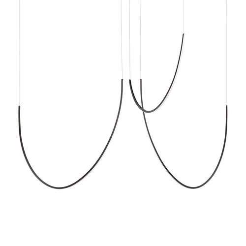 Moderní černý LED lustr ALVAR 3 do obýváku a jídelny 150 cm Thoro