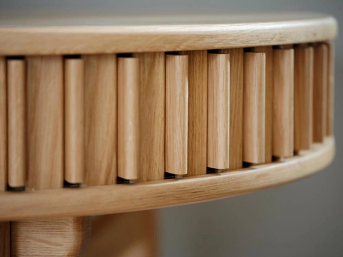 Psací stůl Carno dubový moderní pracovní 120 cm oválný UNIQUE