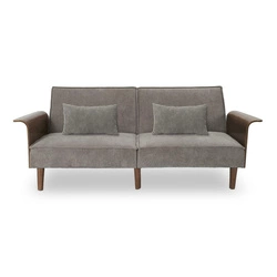 Rozkládací pohovka Scott šedá manšestrová 3místná s polohovatelným opěradlem do obýváku Intesi