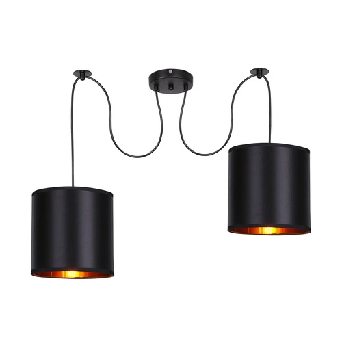 Candida závěsná lampa černá 2x40W E27 stínidlo černé