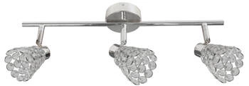 Lesklé stropní svítidlo s páskem 3x40W G9 chrom