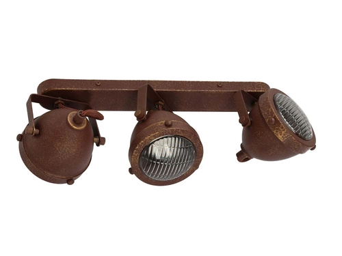 Stropní svítidlo Frodo moderní, nastavitelná 3bodová do obýváku a ložnice rezavá