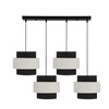 Závěsné svítidlo Benta černé moderní 4bodové do obýváku a jídelny nastavitelné