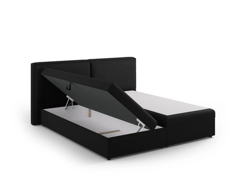 Čalouněná postel Jodie 180x200 černá s úložným prostorem moderní do ložnice