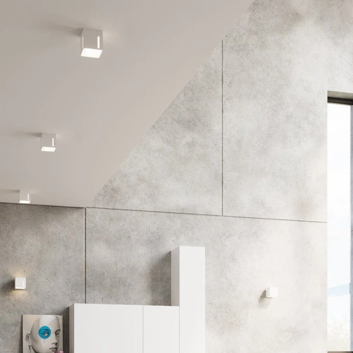 Moderní nástěnné svítidlo Pixar bílé hliníkové do obýváku a ložnice Sollux Lighting