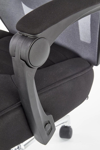 Ergonomická kancelářská židle Mande černá s podnožkou a síťovaným opěradlem do kanceláře