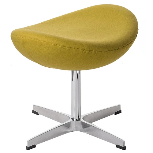 Otočná čalouněná podnožka Egg světle žlutý kašmír moderní do obýváku D2.DESIGN