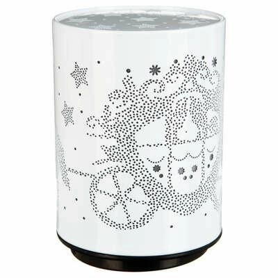 Dětská noční LED lampička projektor kočár Atmosphera bílá moderní na baterie