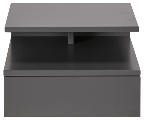 Závěsný noční stolek šedý dřevěný 35 cm se zásuvkou moderní Actona Ashlan