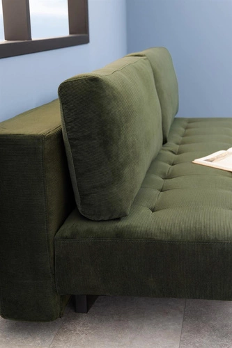 Rozkládací pohovka s funkcí spaní Blain Actona zelená 2místná skandinávská do obýváku