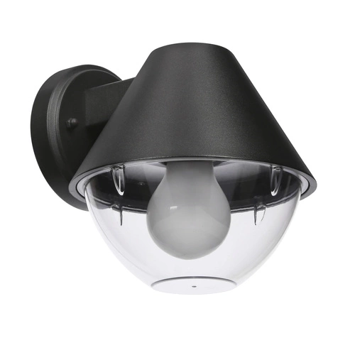 Venkovní nástěnné svítidlo Hendera zahradní lampa 20,5x17,5 černá 1x40W E27 kuželové stínidlo IP44