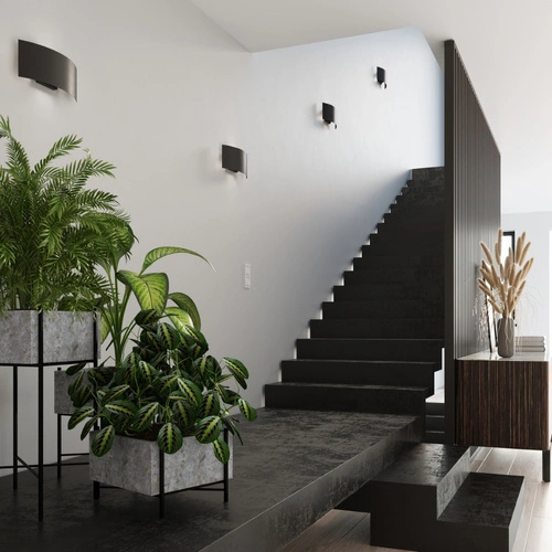 Nástěnné svítidlo Magnus černé moderní kovové do obýváku a ložnice Sollux Lighting