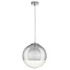 Závěsné svítidlo skleněná koule chrom FLASH M Step into Design do obýváku 30 cm