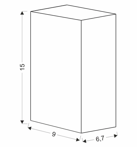 Venkovní nástěnné svítidlo Nerium zahradní svítidlo fasádní kostka dlouhá 92x15,2cm černá 2x35W GU10 IP44