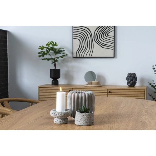 House Nordic kulaté stojací zrcadlo na travertinovém podstavci 18 cm