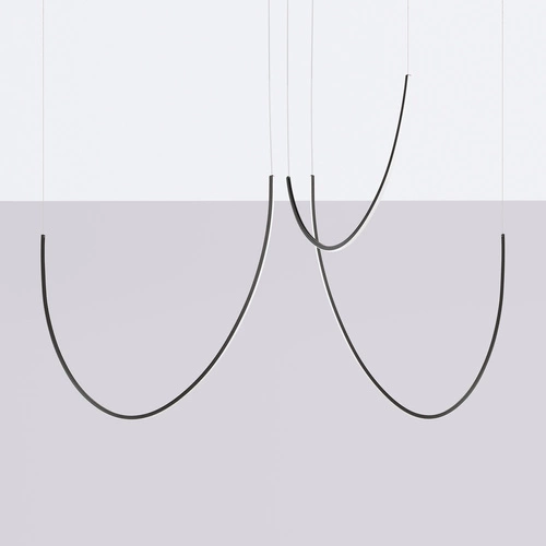 Moderní černý LED lustr ALVAR 3 do obýváku a jídelny 150 cm Thoro