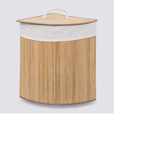 Bambusový trojúhelníkový koš na prádlo 48L