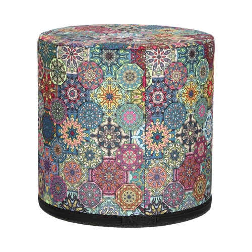 Kulatý taburet Valencia Intesi barevný do obýváku a ložnice moderní čalouněný 40 cm