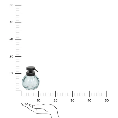 Skleněný modrý dávkovač mýdla 5five simply smart moderní do koupelny nebo kuchyně
