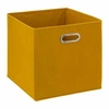 Látkový úložný box do regálu 31x31 cm hořčicový s úchytem 5five simply smart