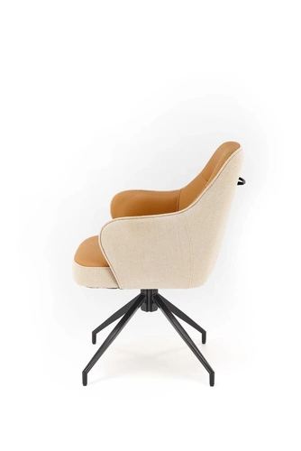 Otočná židle Connery Intesi čalouněná do jídelny a obýváku skandinávská s područkami