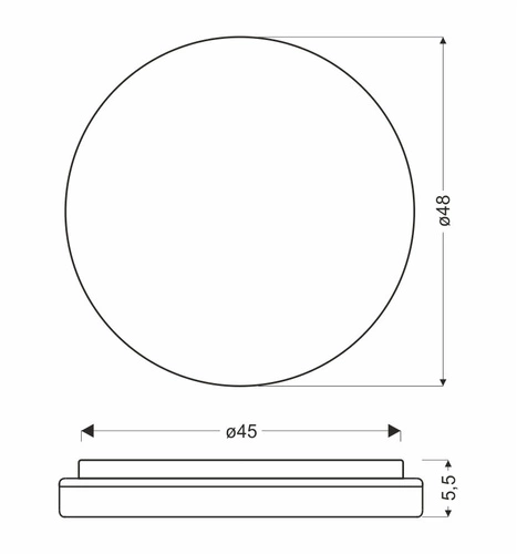 Gandava stropní LED svítidlo kulaté 48 cm bílodřevěné moderní do obýváku a kuchyně