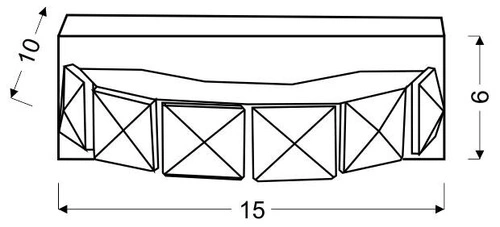 Nástěnné LED svítidlo Shipi 3W moderní glamour s krystaly chrom do obýváku nebo ložnice