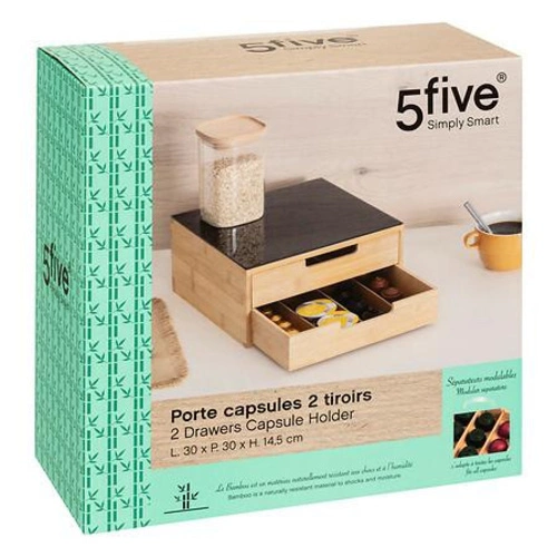 sk.Zásuvka na kapsle s vyjímatelnými odnímatelnými oděvy černá/přírodní