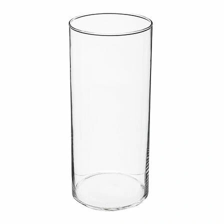 Skleněná váza Cylinder 30 cm transparentní na květiny do obývacího pokoje