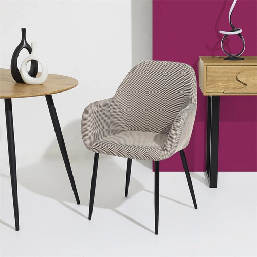 Čalouněná židle Lavia šedá Intesi do jídelny a obýváku moderní s područkami