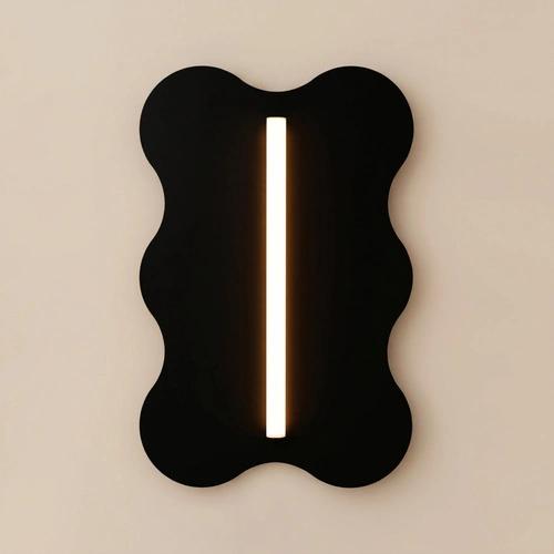 Nástěnné LED svítidlo KLOVER černé moderní do obývacího pokoje 66 cm