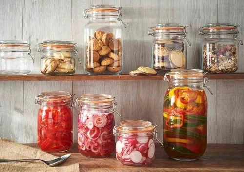 Sklenice 0,5l, Square Clip Top Jar KILNER