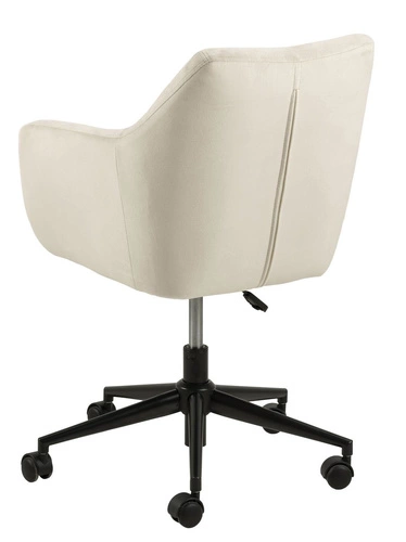 Ergonomická otočná kancelářská židle Nora béžový samet s područkami k psacímu stolu