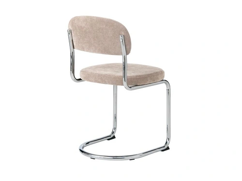 Čalouněná jídelní židle Griffin béžová na chromovaných ližinách